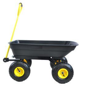 folding wagon  Poly Garden Dump Cart with Steel Frame and 10-in. Pneumatic Tires;  300-Pound Capacity
