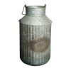 Decorative Flowers and Plants Metal Can with Handle; Gray