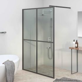 Walk-in Shower Screen 55.1"x76.8" Dark Tempered Glass