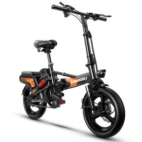 Electric Bike 400W Electric Commuter Bikes;  Folding Mini Ebike 14'' Electric Bicycle with 48V 20Ah Battery;  21MPH Adults/Teens City E Bike