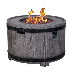 Hot Sales Product Faux Wood Grain Gas Fire Pit Table, Create A Wild-joy Resort On Your Patio With This Fire Pit Table