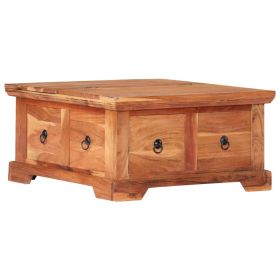 Coffee Table 26"x27.6"x13.8" Solid Acacia Wood