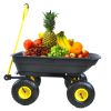 folding wagon  Poly Garden Dump Cart with Steel Frame and 10-in. Pneumatic Tires;  300-Pound Capacity