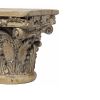 Traditional Resin Decorative Pedestal with Scrolled Design; Weathered Brown