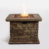 Faux Stone Propane Fire Pit Table - as Pic