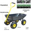 folding wagon  Poly Garden Dump Cart with Steel Frame and 10-in. Pneumatic Tires;  300-Pound Capacity