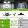 Solar Pendant Lights IP65 Waterproof Shed Light 120ï¿½ï¿½ Adjustable Garage Light with 3 Timing Modes 4 Brightness Levels