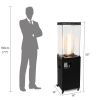 Black Outdoor Square Propane Patio Heater 41000 BTU - as Pic