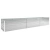 Garden Raised Bed Galvanized Steel 189"x31.5"x17.7" Gray