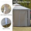 11ft.Wx11ft. L Outdoor Patio Hexagon Gazebo with Polyester Curtain Side Wall, Double Roofs for Decks, Poolsides, Gardens