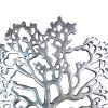 Stylish Aluminum Tree Decor with Block Base; Silver and Black