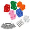 Wall Rock Jungle 10 Pieces Rock Climbing Kit Set with Mounting Screws