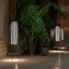 Outdoor Floor Solar Light 2-Pack, All-Weather Wicker Solar Patio Lamp