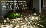 Solar Pathway Lights, Solar Garden Lights Outdoor White, Waterproof Led Path Lights for Yard, Patio, Landscape, Walkway