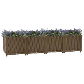 Raised Bed 63"x15.7"x15" Polypropylene (Color: Brown)