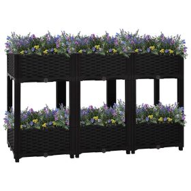 Raised Bed 47.2"x15.7"x28" Polypropylene (Color: Black)