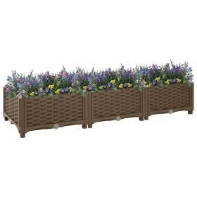 Raised Bed 47.2"x15.7"x9.1" Polypropylene (Color: Brown)