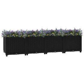 Raised Bed 63"x15.7"x15" Polypropylene (Color: Black)