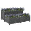 Raised Bed 31.5"x31.5"x15" Polypropylene