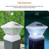 Waterproof White LED Solar Post Lamps, 2/4/6 Pack