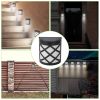 4Pack Solar Powered LED Fence Lights Dusk To Dawn Sensor Fence Lamps