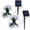 2Pcs Solar Powered String Lights 39.3FT 100LED Beads Fairy Star Lights