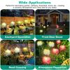 2 Packs Solar LED Chrysanthemum Lights Solar Powered Garden Flower Stake Lamp