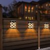 4Pack Solar Powered LED Fence Lights Dusk To Dawn Sensor Fence Lamps