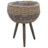 Planter 3 pcs Wicker with PE Lining